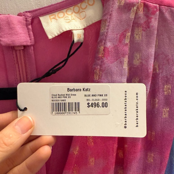 NWT Rococo Sand Cloud Ruched Midi Dress - Picture 10 of 13